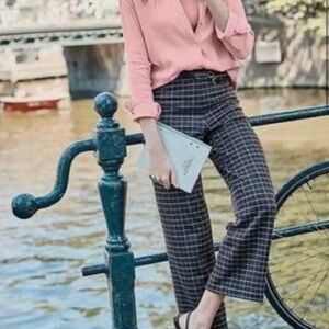 J Jill Ponte Windowpane Full Leg Crop